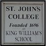 St Johns College Sign.  Click to enlarge.